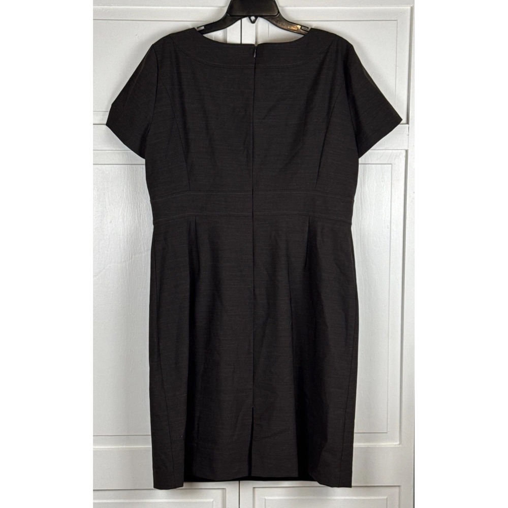 Alex Marie Womens Sheath Dress 14P Brown Wool Blend Business Professional Mod - Picture 2 of 6